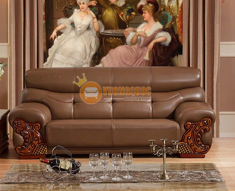 Ghế sofa phòng khách cao cấp màu nâu socola OLDL115